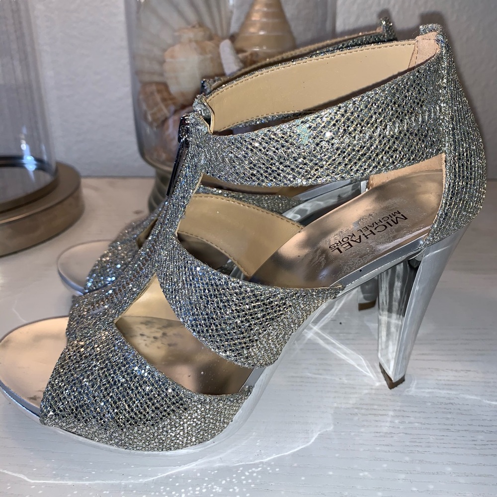 MICHAEL KORS SPARKLY ZIP UP HEELS